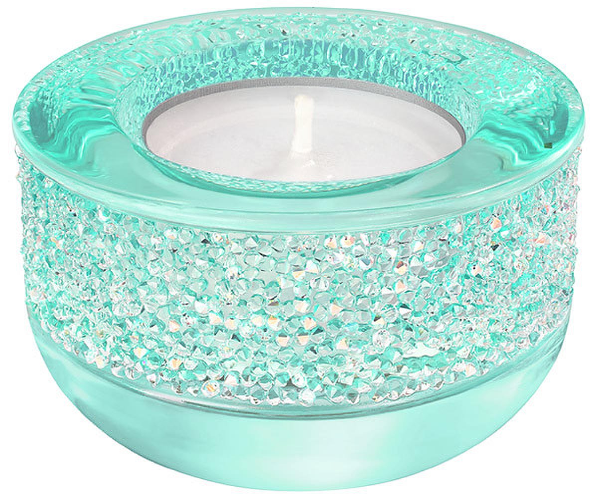 Swarovski Candle Holder SHIMMER TEA LIGHT HOLDER, Light Azore Blue 5135773