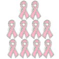 thumbnail image 1 of Guardurnaity 10 pines oficiales de la cinta rosa para la concienciación sobre el cáncer de mama. Ideales para eventos benéficos y de Accesorios de disfraces, 1 of 6