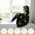 thumbnail image 5 of Gothic Skull Fleece Wearable Blanket for Adults with Halloween Themed Hooded Blanket Warm Cozy Bones Gift for Women, 5 of 6
