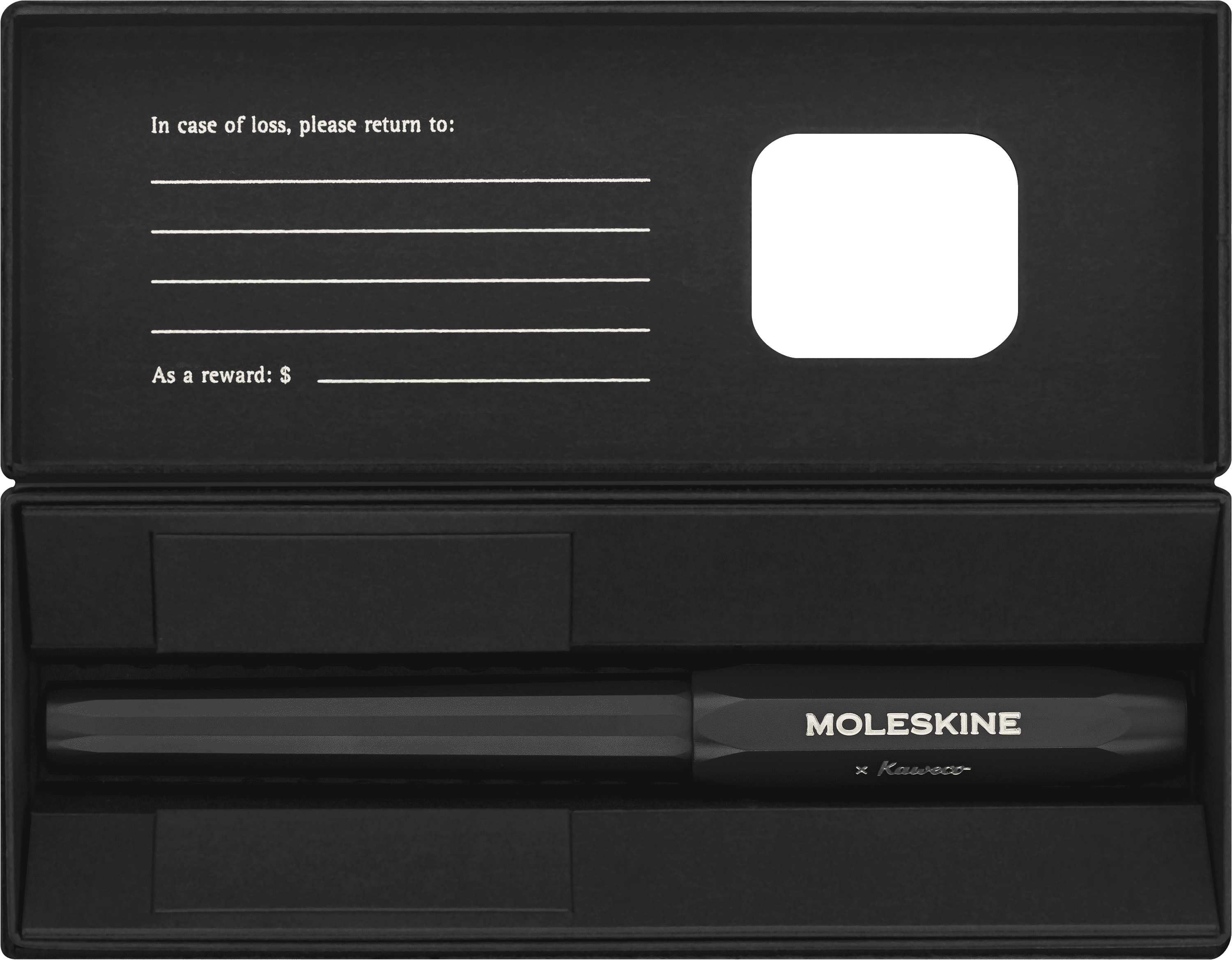 Moleskine Kaweco Fountain Pen, Black, Medium Nib, Blue Ink