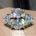thumbnail image 5 of Rings for Women Fashion Gorgeous Super Large Zircon Temperament Shiny Ladies Ring Ring Size 5-11 Gift for Women, 5 of 6