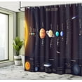 thumbnail image 5 of Ambesonne Colorful Shower Curtain, Jupiter Saturn Planet, 69"Wx70"L, Multicolor, 5 of 5