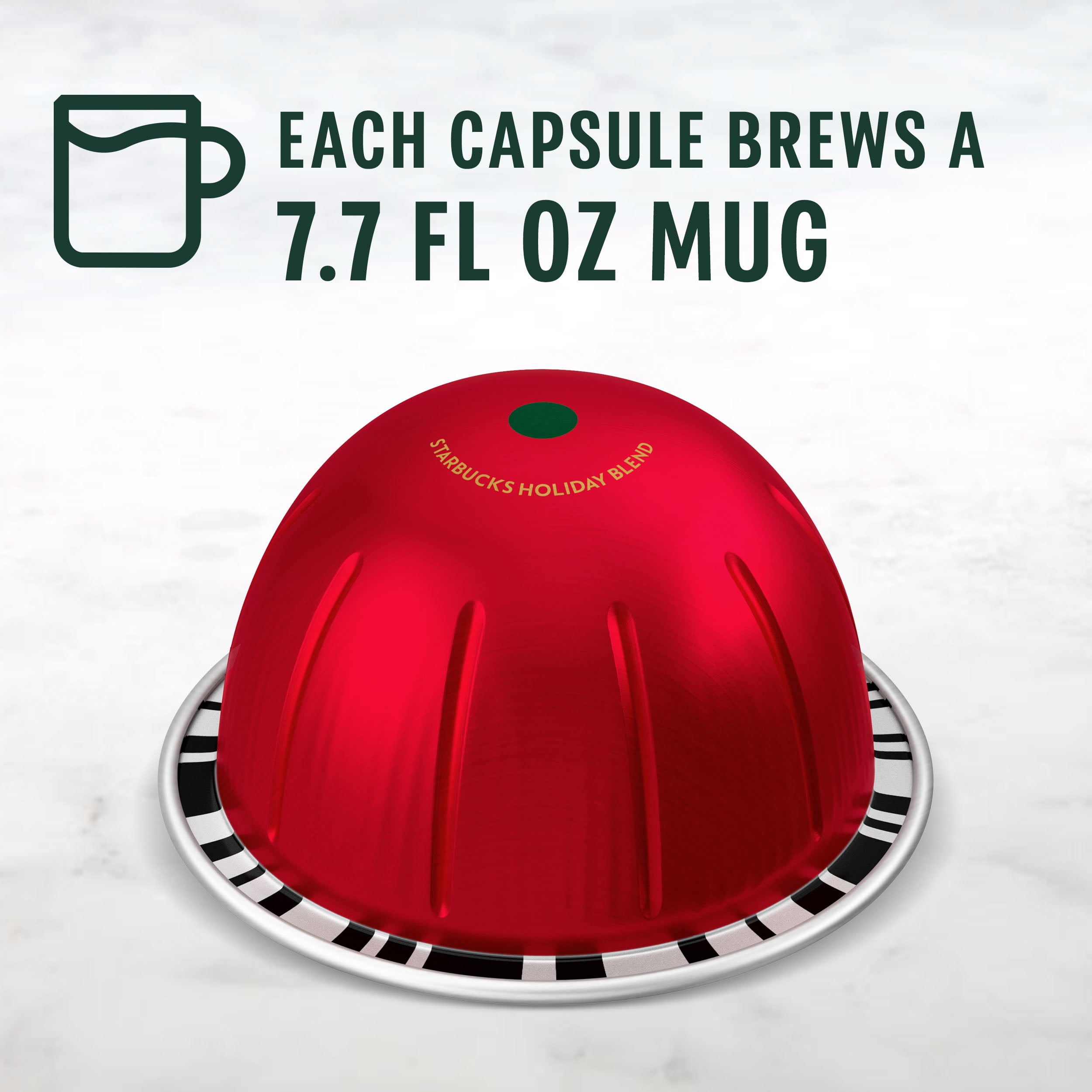 Nespresso Bundle, Vertuo Pop Machine and Starbucks Holiday Blend Capsules, 16 Pods