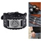 thumbnail image 5 of Bracelet Triangle Trendy PU Leather Men's Tribal Medieval Wristband Punk Cuerda Punk Rock , PU Plata Salvador pulsera de tótem vikingo, 5 of 8