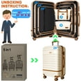 thumbnail image 2 of 5 Piece Luggage Sets  and Travel Duffel Bag, ABS Hardshell Hardside Checked Luggage with TSA Lock and Double Spinner Wheels Suitcase, Ivory White, 2 of 13