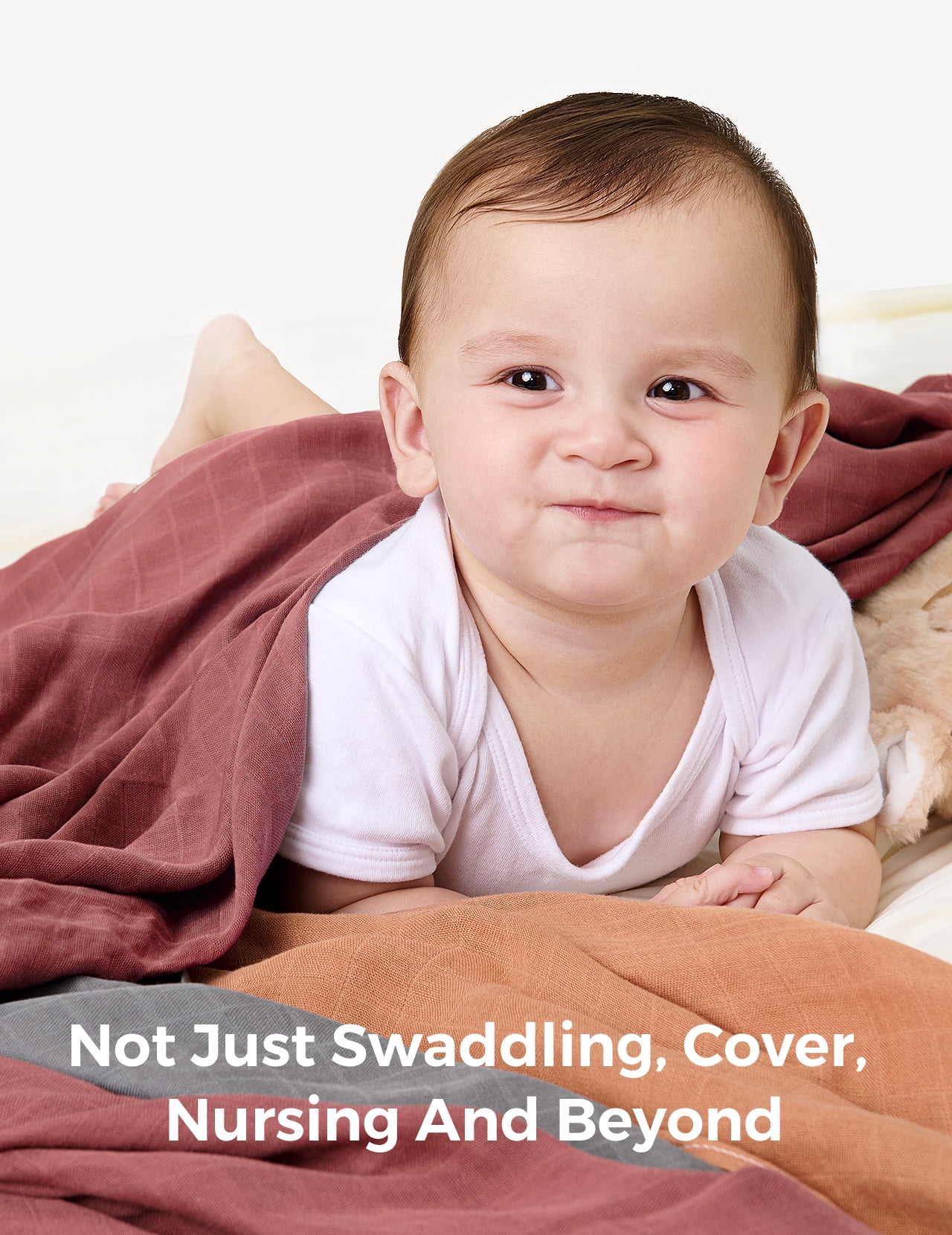 Momcozy Muslin Swaddle Blankets-Brown