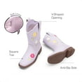 thumbnail image 4 of DREAM PAIRS Girls' Mid-Calf Cowboy Boots, Western Riding Boots for Toddler/Little Kid/Big Kid, 4 of 5