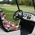 thumbnail image 6 of Pzuqiu Red Black Camouflage 2-Piece Golf Cart Seat Covers - Breathable Washable Universal Fit for Most 2-Seater Golf Carts, 6 of 10
