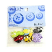 Dress It Up, "Bug Eyed", Craft & Sewing Fastener Buttons, Multi Color, 6 Pcs.