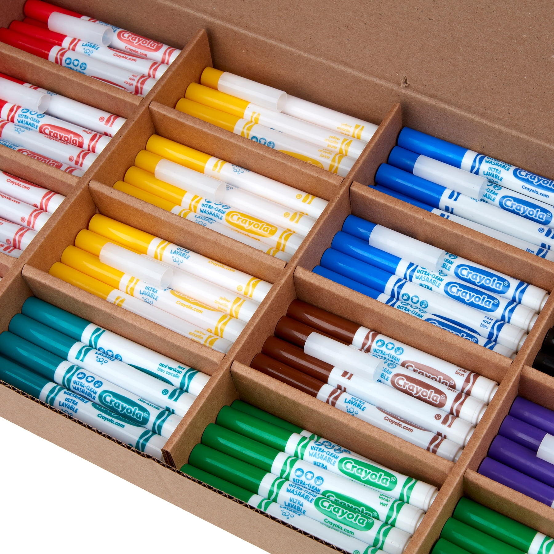 Crayola Ultra-Clean Washable Broad Line Markers, 200 Count