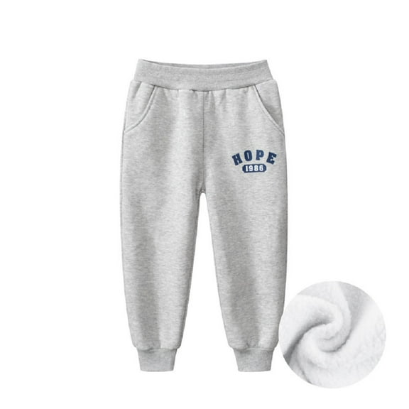 XBASW Kids Toddler Boys Fleece Sweatpants Cotton Trousers Solid Color Jogger Sweat Pants for Autumn Winter 1-7 Years Old