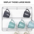 thumbnail image 6 of 3-Tier Metal Wall Mounted Coffee Cup Holder with 10 Hooks, Silver (Set of 2), 6 of 6