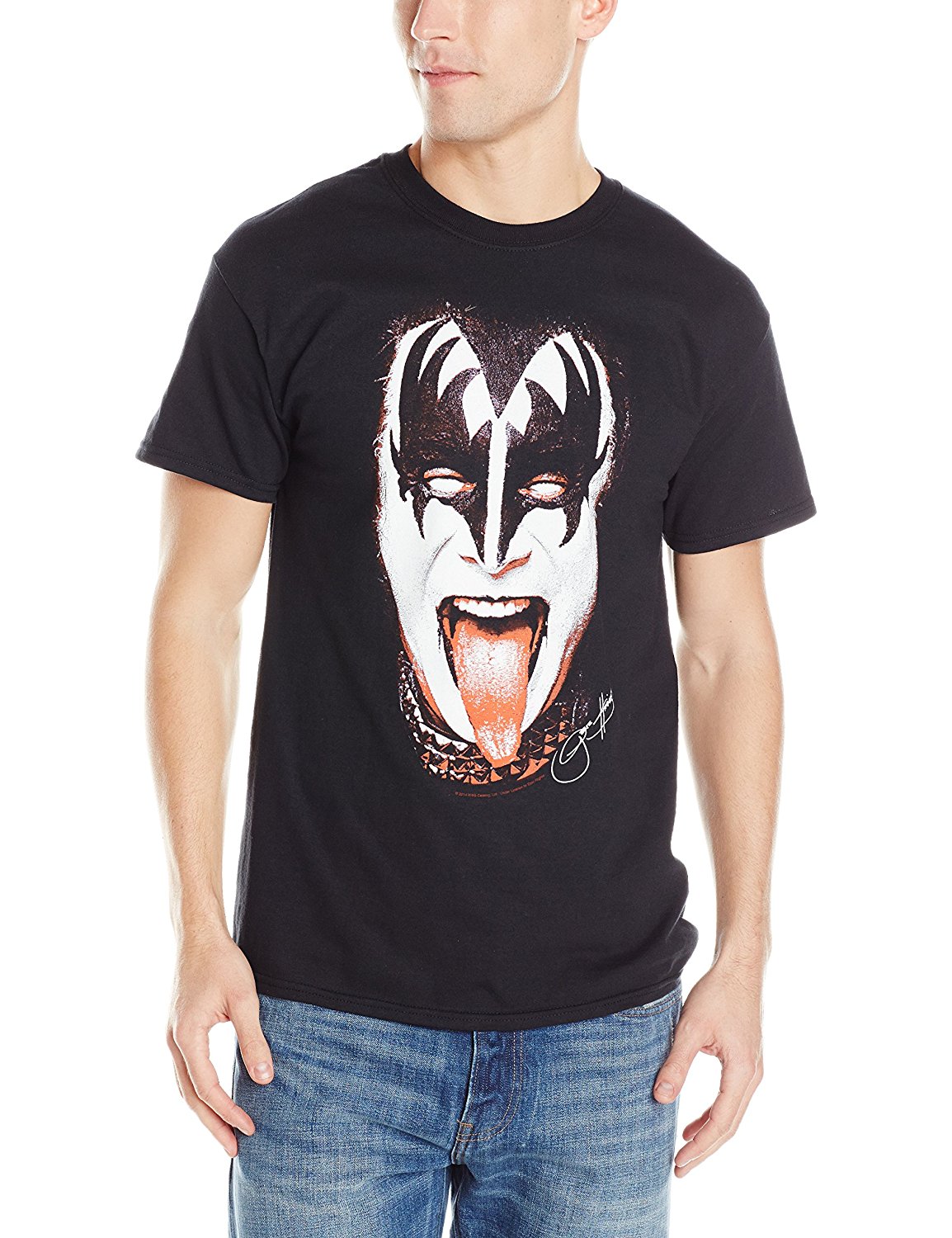 KISS - KISS Band Demon Gene Simmons With Make Up T-Shirt - Walmart.com ...