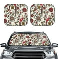 thumbnail image 2 of Kll Dark Enchanted Flowers And Birds Windshield Sun Shade 2-Piece Foldable Car Front Window Sunshade For Most Sedans Suv Truck- Medium, 2 of 7