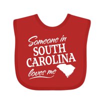 Inktastic Someone in South Carolina Loves Me Boys or Girls Baby Bib