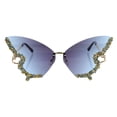 thumbnail image 5 of MLINS Butterfly Sunglass With Inlaid Rhinestones Female Butterfly Sunglasses Party Rimless Glasses, 5 of 8