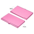 thumbnail image 3 of Uxcell 3.6x2.3x0.3 Inch Name Cards Case Alloy Business Card Holder Pink, 3 of 5
