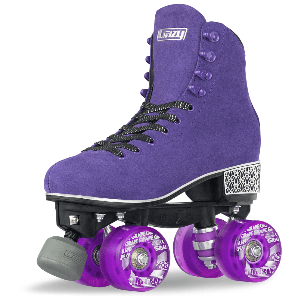 Crazy Skates Evoke Roller Skates for Women Stylish Suede Quad Skates