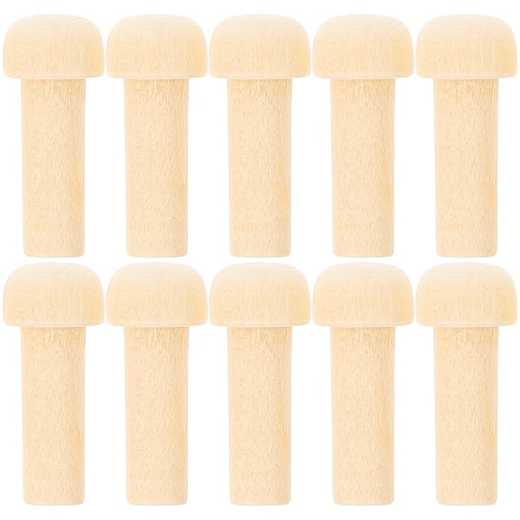 10 Pcs Stick Toys Toy Furniture Doll Pin Wood Peg Unfinished Wood Pegs DIY Painted Peg Dolls Wooden Pegs Hook