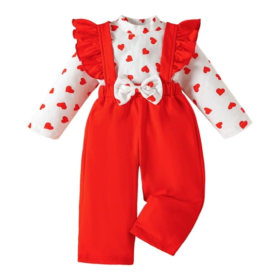 NIEWTR Toddler Baby Girl Outfit Long Sleeve Sweatshirts Pants Clothes Set Girls Fall Winter 2PCS Toddler Girl Outfit For 1t 2t 3t 4t 5t 6t,6-12 Months