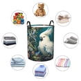 thumbnail image 4 of Balery Tropical Parrot Floral Artwork Cesta de ropa redonda con asas, impermeable, independiente, para ropa, juguetes, dormitorio y familia-Medium, 4 of 6