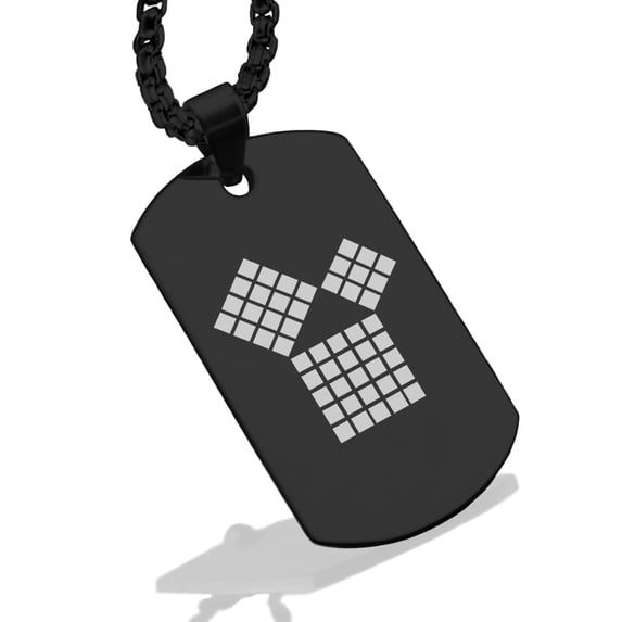 Stainless Steel Masonic 47th Problem of Euclid Symbol Dog Tag Pendant Necklace