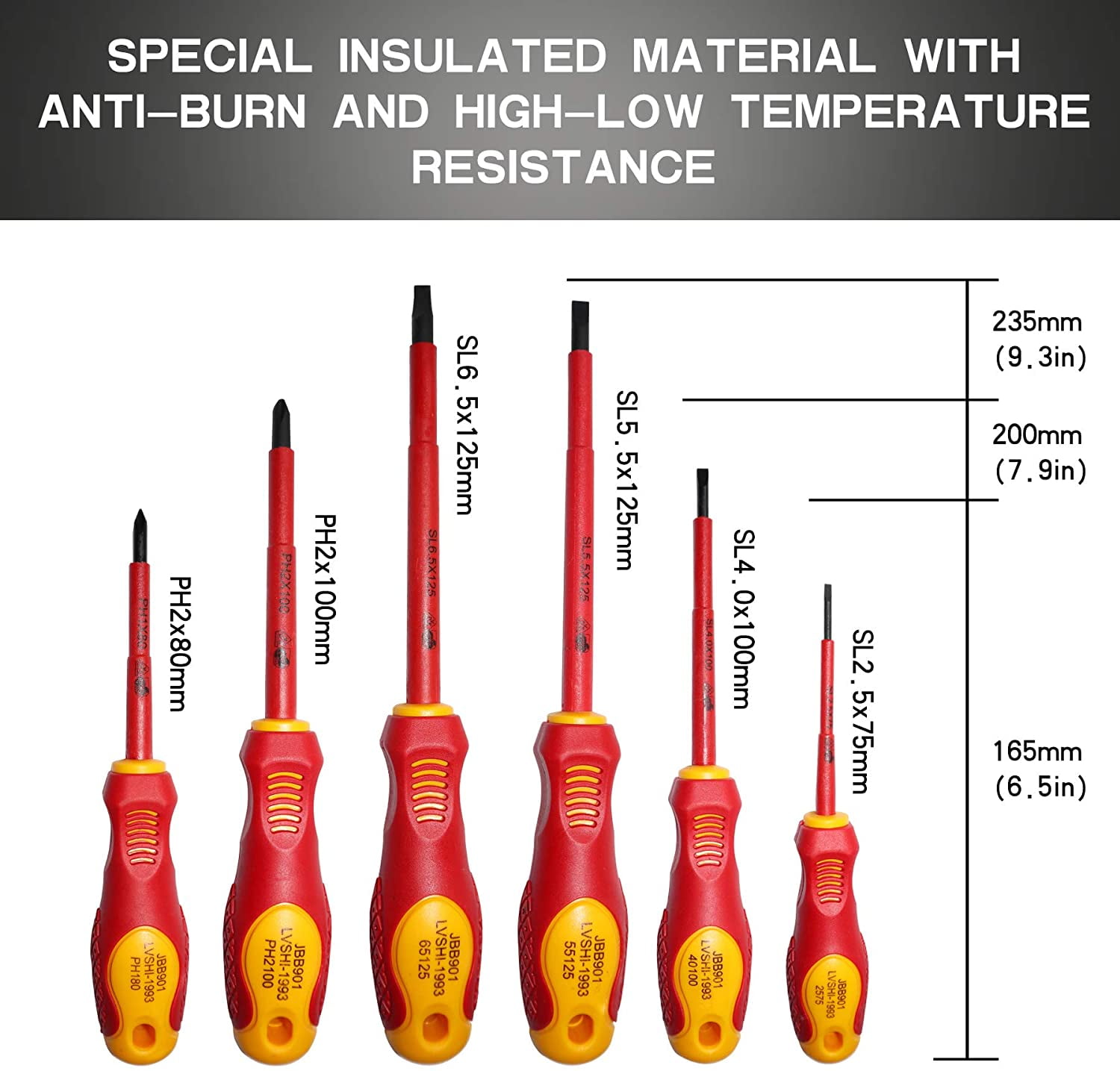 E160910 EXPERT BY FACOM 6PC SCREWDRIVER SET 1000V INSULATED PHILLIPS & SLOTTED 