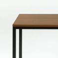 thumbnail image 5 of Modern Home Office Desk with Black Metal Frame and Brown Wood Top, 5 of 5