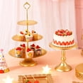 thumbnail image 5 of 6 Pcs Gold Cake Stands Set Metal Dessert Display Tiered Cupcake Holder Tower for Wedding Birthday Party, 5 of 6
