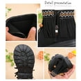 thumbnail image 5 of Girls Fringe Ankle Boots Casual Suede Boho Embroidery Retro Fall Winter Dress Booties Round Toe Lug Sole Kids Western Boots 1 Big Kid Black, 5 of 7