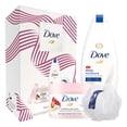thumbnail image 2 of ($12 Value) Dove Relaxing Care Holiday Gift Set (Body Wash, Body Polish, Pouf) 3 Ct, 2 of 5