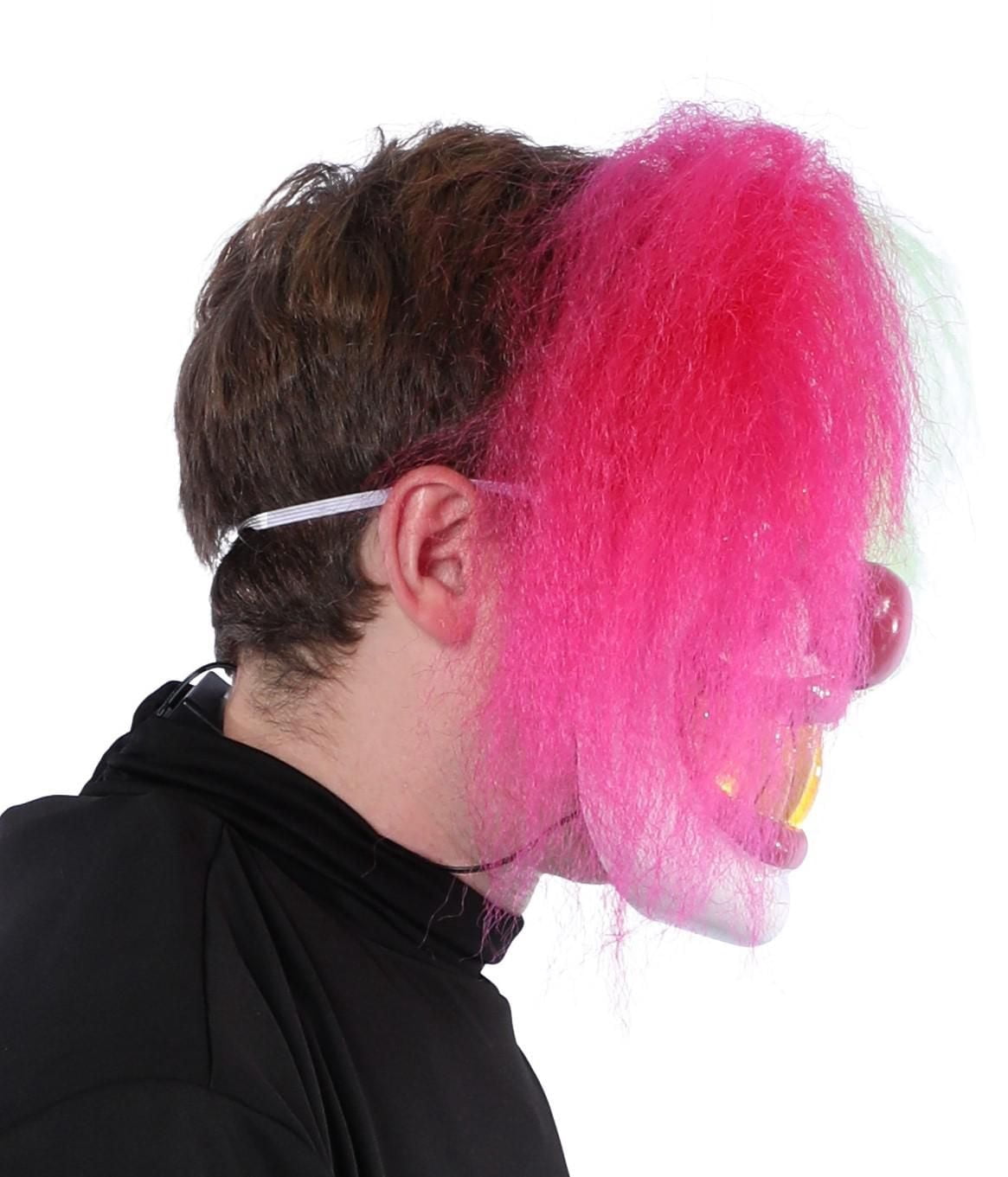 Way to Celebrate Adult Unisex Halloween Xtreme Neon XO Clown Mask Costume Accessory