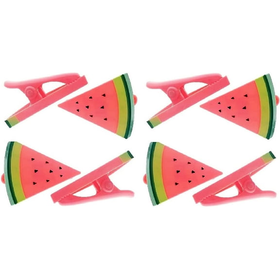 4 Pairs (8 Ct) Watermelon Style Beach Towel Holders, Clips, Beach, Patio or Pool Accessories, Portable Towel Clips, Chip Clips, Secure Clips ( 4 Set Per Order )