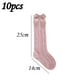 thumbnail image 2 of 5 pares de medias hasta la rodilla para bebé con lazo, medias de uniforme de tubo de algodón para niños, 2 of 5