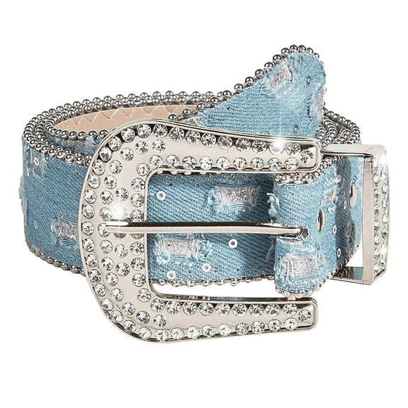 KiBcsLic Womens Waist Belt Belt Casual Costume Accessories Versatile PU Leather Belt Light Blue