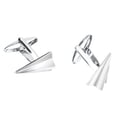 thumbnail image 4 of KLKCMS Men's Brass Cufflinks Business Dress Shirts Claw Modelling Cuff Nails #4-Paper 4-Paper Plane, 4 of 7