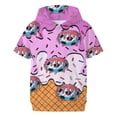 thumbnail image 3 of Hoodie for Little Boys Short Sleeve Casual Pullover Top with Pocket Pullover Shirts ,Size 7-8T , Purple, 3 of 3