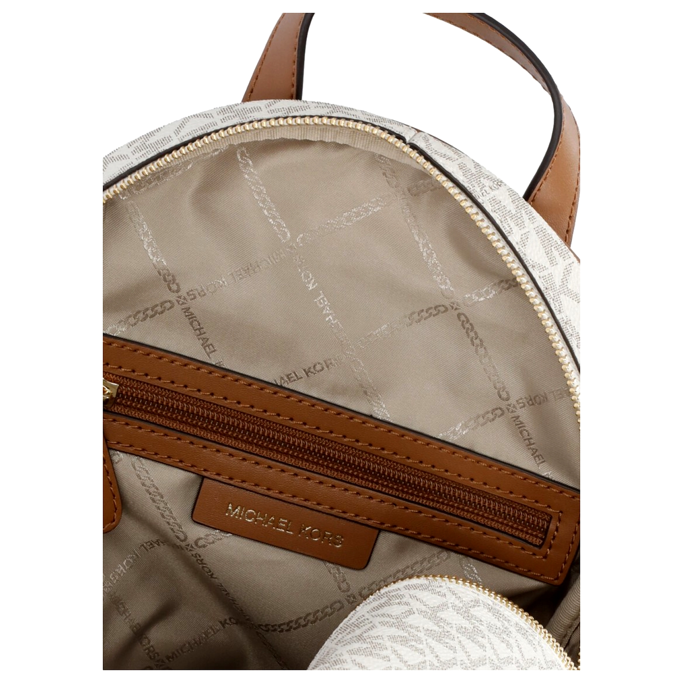 Women’s Used Genuine Michael Kors Rhea Medium Leather Backpack- Vanilla/Beige MICHAEL KORS Rhea Medium Suede and Faux | Mercari main image 4