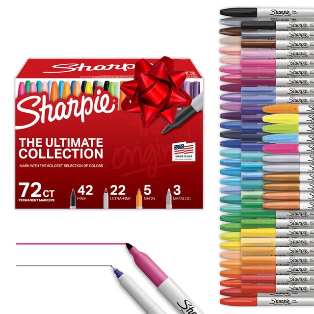 Sharpie Permanent Markers Ultimate Collection Ultra Fine And Fine Tip Markers Great For Teacher And Classroom Supplies Art Supplies Bulk Marker Set A