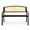Yellow& Black, variant on Ktaxon 50 Inch Outdoor Bench, Powder Coated Steel Garden Bench for Patio, Park & Courtyard, Antique Finish with PVC Backrest, Black
