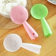 thumbnail image 3 of 3 Pcs/Set Rice Spoons Heat Resistant Comfortable Grip Stand Up Non-stick Cartoon Serve Rice Particle Design Smiling Face Kitchen Rice Shove for Home, 3 of 7