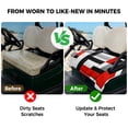 thumbnail image 4 of Golf Cart Seat Covers for 2 Seater,Red Black Microfiber Cart Seat Towel Blanket,Abstract Geometric Grey White Middle Century Absorbent Breathable NonSlip Bench Seats Protector for Golf Course 51"x31", 4 of 9