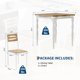 thumbnail image 4 of 2-person dining mesa set 3-piece compact mesa y sillas con ergonomic seating ideal para para small kitchens y apartments (blanca & brown), 4 of 6