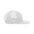 thumbnail image 2 of Atlantis - Gorra de 6 paneles visera plana con malla y regulable estilo trucker (Blanco/Blanco), 2 of 5