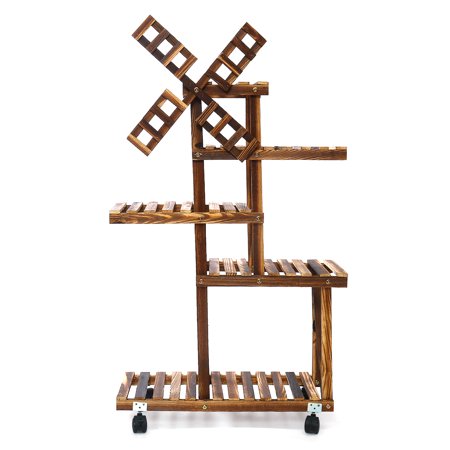 Indoor Outdoor Garden Plant Stand Planter Flower Pot Shelf Wooden