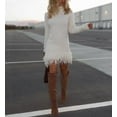 thumbnail image 4 of Women's Bodycon Pullover Mini Sweater Dresses,Mock Neck Long Sleeve Knit Short Dress Fall Winter Outfits Vacation, 4 of 9