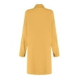 thumbnail image 4 of Dpytoraw Women's Comfortable New Casual Solid Color Button Mid Length Long Sleeve Loose Shirt Casual Dress, 4 of 5