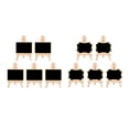 thumbnail image 1 of veasfak 10pcs Mini Chalkboard Sign Wooden Blackboard Wedding Party Decor with Tripods Rectangle and Wave, 1 of 9