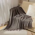thumbnail image 2 of Throw Blankets for Couch, Off Lightweight Decorative Blankets and Throws, Boho Warm Knit Blanket for Men and Women 127*180cm, 2 of 5