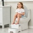 thumbnail image 6 of UNCLE WU Step Stool for Kids (2 Pack) - Anti-Slip Surface Potty Stool - Two Step Stool Sturdy Bottom/Kitchen for Toddlers/Adult（Gray White）, 6 of 8